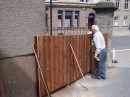 Bill checking the new fence