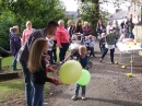 Stallholders were busy round the graveyard